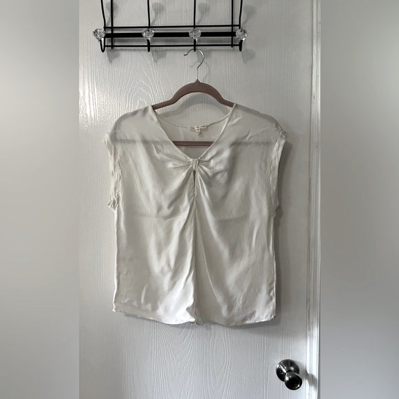 Rebecca Taylor 100% Silk Cream Blouse - Picture 2 of 8